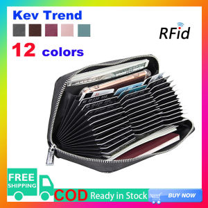 Genuine Leather Credit Card Holder Case RFID Travel Passport Wallet for Women and Men