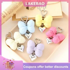 【LAKEBAO】 Thời trang 3D Bowknot Keychain ngọt ngào bông đầy Bow Keyring cho cô gái Ba lô Mặt dây chuyền treo trang trí quà tặng trang trí