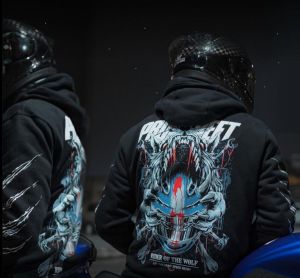 Jaket Hoodie Prostreet Murah Edisi Rider of the wolf Freesticker