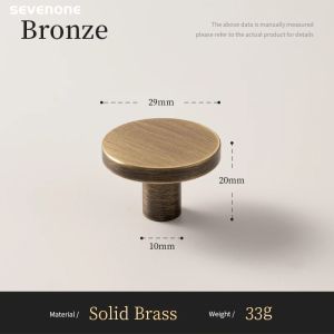 Bronze Brass Handle For Furniture Wardrobe Door Drawer Knob Kitchen Cabinet Pull Modern malist Antique Cabinet Long Handle