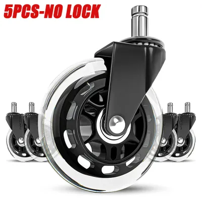 5PCS Swivel Chair Wheel Set Heavy Duty Replacement Computer Gaming / Office Chair Wheels