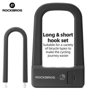 【Local Delivery】ROCKBROS Motorcycle NFC Lock Aluminium Alloy Heavy Duty Anti-pick  Anti-cut Outdoor Electric Vehicle Anti-theft Lock Type-C Rechargeable Universal Door Lock Bike Lock