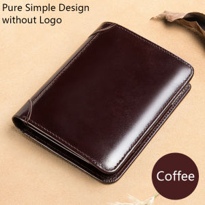 Lelaki dompet dompet kulit dompet Trifold lelaki untuk Lelaki Rfid dengan warna hitam