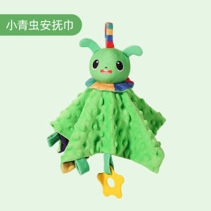 Baby Security Blanket Dotted Soothing Comforter - Teething Sleep Companion Hand Puppet Rattle Toy Mainan Bayi 宝宝豆豆安抚巾婴幼儿可入口啃咬陪睡娃娃手偶摇铃玩具睡眠玩偶