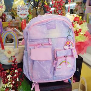 Balo Cầu Vòng Cho Học Sinh Tiểu Học Cấp 2 Nhiều Ngăn Siêu Nhẹ Phong Cách Hàn Quốc Cho Bé Gái Hót