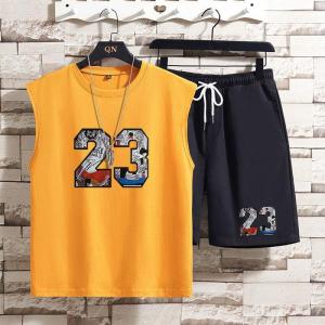 ชุดสูทเสื้อกล้ามกีฬาลำลองนักเรียนชายชุดอเนกประสงค์ทรงหลวมฤดูร้อน