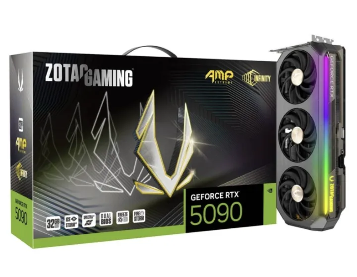 (NEW RELEASE) ZOTAC AMP Extreme Infinity RGB NVIDIA Geforce RTX 5090 32GB GDDR7 PC Graphics Card (Brand New Full Set)