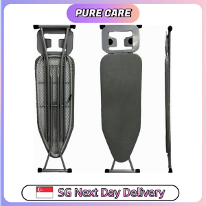 【Pure Care】 Standing Ironing Board with Premium Board Cover and Iron Rest - Retractable