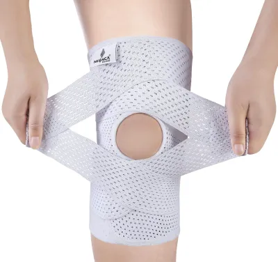 NEENCA Professional Knee Brace with Side Stabilizers 1 knee pad Compression Knee Support with Mesh Weave Tech Knee Wrap with Ultra-Soft Bandage for Meniscal Tear Knee Pain ACL MCL Arthritis Injuries Recovery Breathable Knee Support