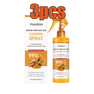 Kojic Acid Turmeric Exfoliating Spray – Gentle Exfoliating & Hydrating Formula Brightens Skin Smooths Rough Texture Helps Remove Dead Skin & Calluses