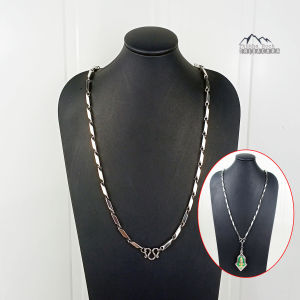 U26 สร้อยคอ ลายก้านเงา แท่งตัน 3-4 มม แขวนพระ 1-5 องค์ ห้อยพระ สร้อยสแตนเลสแท้ สร้อยพระ stainless necklace