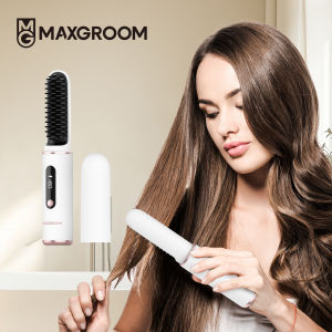 Maxgroom Wireless Hair Straightener Comb 50 Million Negative Ions Hair Care 4500mAh Large Capacity Type-C Charging Fast Heating Anti-Scald for All Hair Types Travel Use