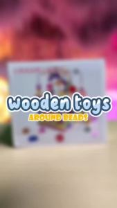 Hntob 35*23*23cm Wooden Math Around Beads Letters Multi-Maze Multi-functional Recognition Clock Toy