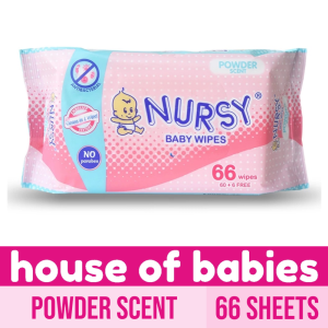 Nursy Baby Wipes Powder Scent 66 Sheets