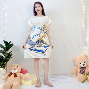 ชุดนอนผู้หญิง เสื้อนอนวงการชุดนอนผ้านิ่มโอเวอร์