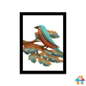 RUNABEE HIASAN DINDING 15X20CM DEKORATIF ABSTRAK BURUNG WALL ART SIMPLE BIRD POSTER DINDING KAYU
