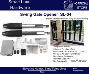 SmartLuxe 1000kg  Heavy Duty Automatic  Swing Gate Opener Dual arms SL-04