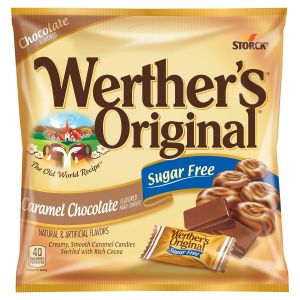 Werthers Original Hard Sugar Free Caramel Chocolate Candy 2.35 Oz Bags (Pack of 12)
