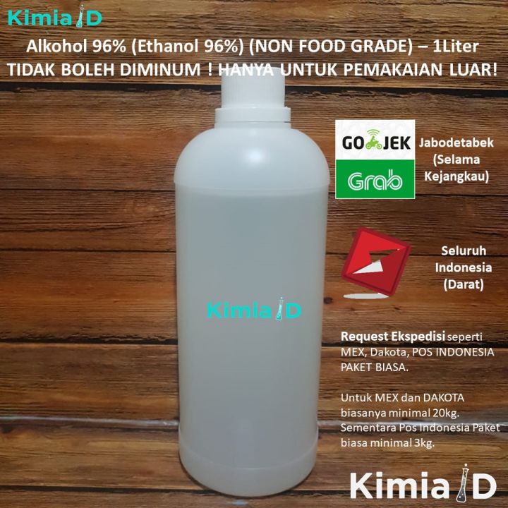 Alkohol 96% 1 Liter - Alkohol 96 Persen - Sterilisasi - Obat Luka - Disinfektan - Hand Sanitizer