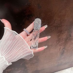OMQAIO Empty Rhinestone Perfume Bottle 10ML Creative Rhinestone Oil Diffuser Bottle Gift Refillable Spray Bottle Perfume Dispenser Tools