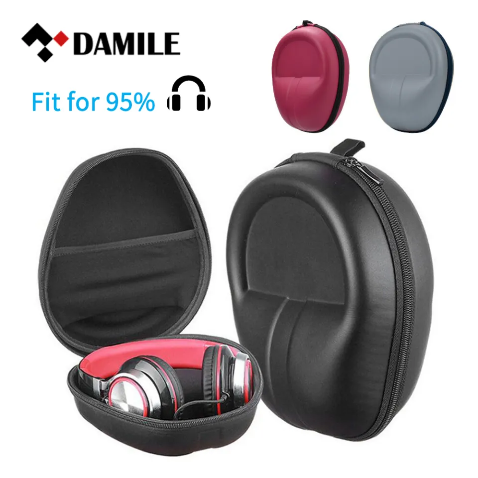 DAMILE S12 Hard Shell Case for Over The Ear Headphones with Full Protection  EAV Portable Shockproof Headphone Zipper Bag Earphone Case Headset Carry