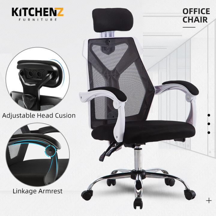 KitchenZ High Back Mesh Ergonomic Office Chair with Chrome LegGMZGCYG230 Lazada