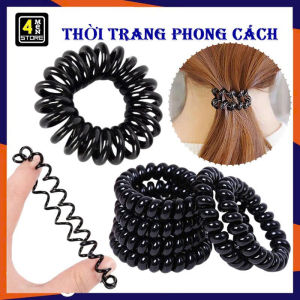Dây Thun Buộc Tóc  Cột Tóc Chun Lò Xo Bằng Nhựa Kiểu Xoắn Vòng Phong Cách Hàn Quốc Dễ Thương -  Dây Buộc Tóc Lò Xo Đàn Hồi Cao