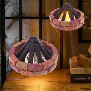 [COD] Abulaia 1:12 Dollhouse Miniature LED Bonfire Camping Scene Model Decor Toy Doll House Accessories