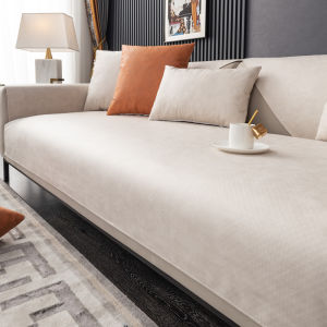 ผ้าคลุมโซฟากันน้ำ High Tech หนังรู้สึกทอผ้าฝ้ายโซฟาผ้าห่มสีทึบโซฟากันลื่นตกแต่งกันฝุ่นไม่ติดผม