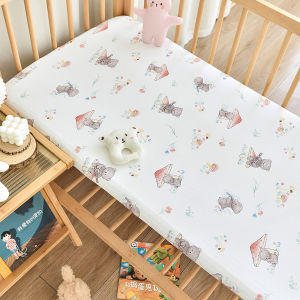 เปลผ้าฝ้ายบริสุทธิ์นุ่มระบายอากาศได้ดีผ้าปูที่นอนพอดีเตียงเด็กทารกผ้าปูที่นอนผ้าคลุมที่นอน