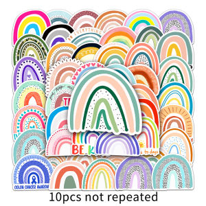 50pcs Colorful Rainbow Bridge Small Fresh Cartoon PVC Sticker Waterproof Removable Phone Luggage Laptop Mug Sticker