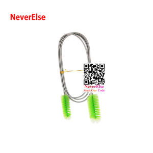 155cm Long Aquarium Cleaning Brush for Water Filter Pump Stainless Steel Flexible Bent Tube Double Head Washing Water Air Tube Pipe Hose Cleaner For Fishtank Accessories Water pipe brush Aquarium Cleaning Tools for Fishtank Household cleaning