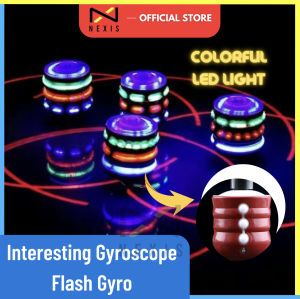 New Interesting gyroscope flash gyro with colorful LED Light wooden Spinning Top Laser Music Gyroscope Toys for children