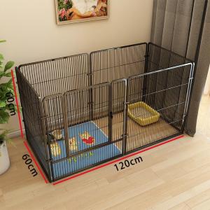 Dog Fence Heavy Duty Combination Pet Cage with Anti-Collision Lock 6 Panels 2 Sizes Coated Metal Material for Dogs and Cats