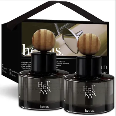 Hetras Car Air Freshener Diffuser 77ml x 2 Korea Direct Shipping Long Lasting Fresh Scent for Home & Car