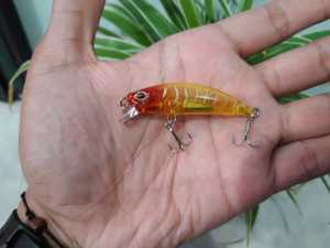 Umpan Minnow Lure Sinking 5gr Yellow Red - Berat 5gr, Panjang 5cm, Tribel Hook - Tipe Sinking (READY STOCK) - #umpan #umpanminnow #minnowkiller