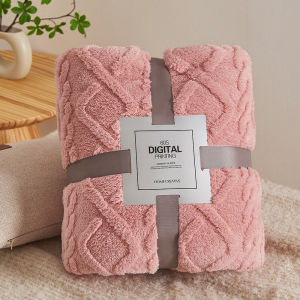 Jacquard air conditioning blanket velvet thickened coral facecloth facecloth blanketFast shipping