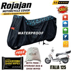 Italial 125 Camouflage Rojajan Motorcycle Cover Waterproof Sunproof Indoor Outdoor with Bag + Shoe Wipes & Sticker