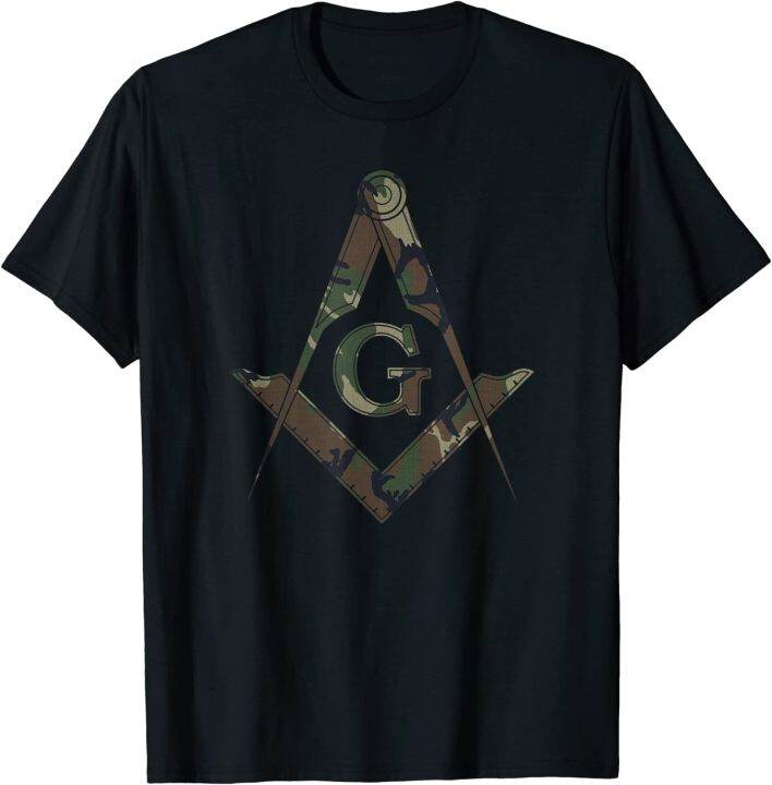 Mens Masonic Camo Square and Compass - Freemason T-Shirt T-Shirt Cotton ...