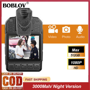 BOBLOV KJ25 Body Camera Video Recorder HD 1080P 512GB 13Hours Video Shooting Police Camera BodyCam with Night Vision Red La-ser Quick Locate Action Camera for Hiking Walking Law Enforcement