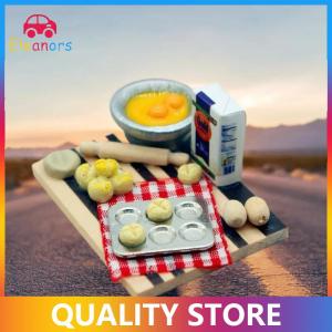 [Eleanor] Dollhouse thực phẩm đồ chơi bánh ngọt làm trạm trứng sữa bánh mì cắt Board thu nhỏ Mô hình nhà bếp Phụ kiện trẻ em giả vờ chơi đồ chơi