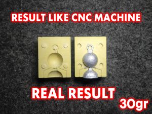 Molding Cetakan Bandul Timah Pemberat Pancing Model Anting 30gr