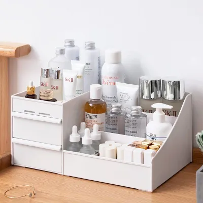 Kệ Đựng Mỹ Phẩm Kệ Để Đồ Trang Điểm Mini 3 Tầng 2 ngăn kéo - Kệ đựng Đồ Đa Năng Nhiều Ô Tiện Ích Có Ngăn Kéo kệ đựng đồ trang điểm kệ để bàn mini kệ mini kệ đựng đồ đa năng kệ mini để bàn