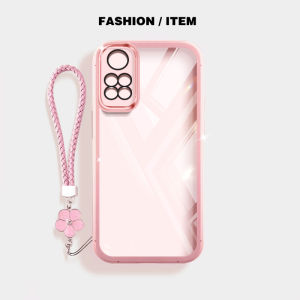 YBD With Lens Films Phone Case For Xiaomi Redmi Note 11 Pro 4G Note 11 Pro 5G 11E Pro 5G Note 12 Pro 4G Fashion Phone Cases whith Flower luxury Hanging Lanyard