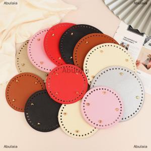 [COD] Abulaia 14 19CM Leather Bag Bottoms With Holes Bag Base DIY Handmade Round Bag Bottoms Bag Accessories