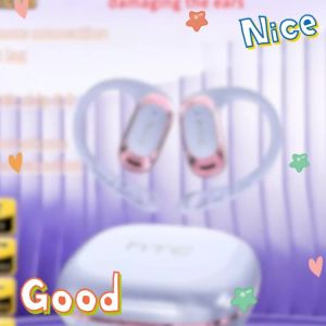 HTC NE28 Wireless Bluetooth Earphones Smart Real-Time Translation Open-Type Earbuds Bluetooth 6.0 Noise Cancellation with Microphone OWS Waterproof IPX5