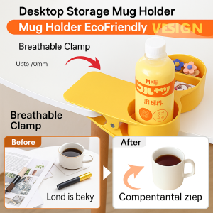 Table Side Large Table Side Cup Holder Organizer Shelf 2nd Generation Mug Cup Holder