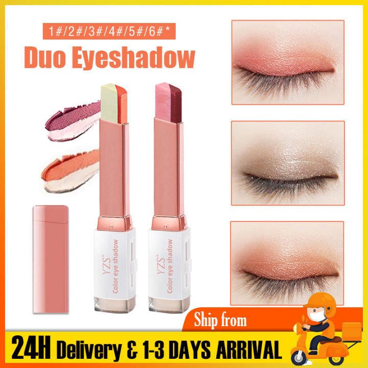 glitter eye shadow stick yzs gradient waterproof... Gradient Two-tone Eyeshadow Stick Waterproof Sweatproof Colourpop ...