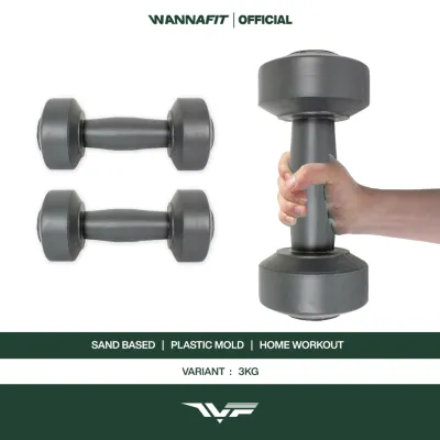 WANNAFIT Dumbbell 3kg Pasir | Alat Latihan Beban