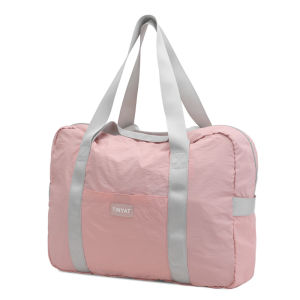 TINYAT Travel Duffel Bag Light Foldable Nylon Water Resistant Gym Bag Tote Hook onto Luggage